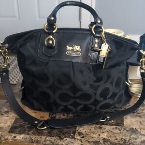 Coach Black Signature Satchel